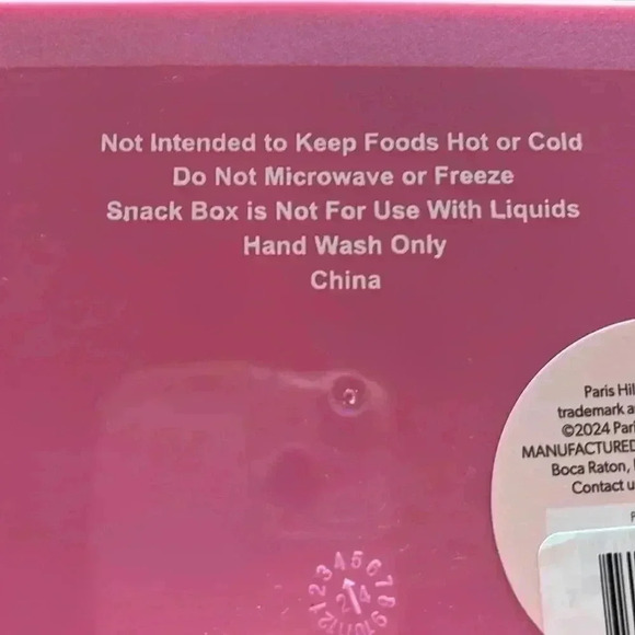 Paris Hilton Light Pink Version Bento Snack Box Lunchbox & Gift With Purchase - Picture 7 of 12